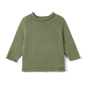 Suéter de Punto Unisex para Bebé, Cuello Alto, Manga Larga, Color Sólido, 100% Algodón, Casual, Invierno, Ecológico, CRAZIGOODS - Product Image 1