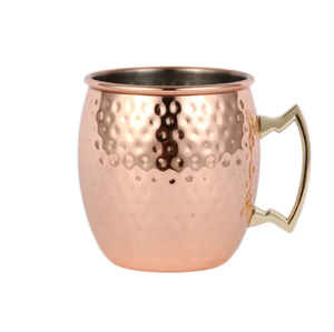 Tasse à Moscow Mule en acier inoxydable martelé et cuivre, 16 oz - Product Image 1
