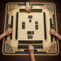 Expédition rapide, jeu de mahjong américain en acrylique à 3 couches avec veines dorées, 160 tuiles, style artistique oriental exotique, jeu de divertissement haut de gamme, cadeau