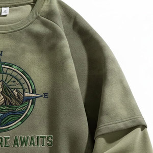 เสื้อสเวตเชิ้ตผ้าฝ้ายผสมสำหรับผู้ชาย ทรงสปอร์ต เนื้อผ้ายืดหยุ่น เหมาะสำหรับวิ่ง ออกกำลังกาย และสวมใส่ในชีวิตประจำวัน - Product Image 5