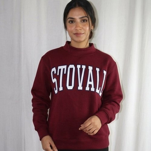 Sudadera Varsity Personalizada al por Mayor de Stovali, Sudadera con Cuello Alto para Universidad, Colegio, Escuela, Moda Universitaria, Bordada - Product Image 1