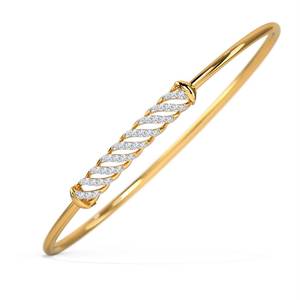Classic Gold Luxury Diamond <b>Bangle</b> <b>Bracelet</b> Women's Everyday Wear Round Brilliant Cut Natural Stone Pave Band <b>Bracelet</b> - Product Image 1