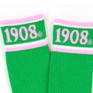 Chaussettes de sport côtelées vertes et roses en mélange de coton, confortables, tricotées, décontractées, extensibles, respirantes, pour tous les jours - Product Image 6