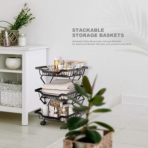 Premium Eco-friendly Vintage Style Geometric Shape Powder Coated Metal <b>Storage</b> <b>Basket</b> Durable <b>Wire</b> Bin for Multi-Purpose Home - Product Image 4