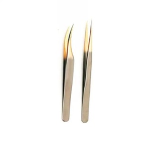 แหนบต่อขนตาปลายเรียบสแตนเลสอย่างดี ขนาด 10 มม. สำหรับต่อขนตาปลอม - Product Image 2