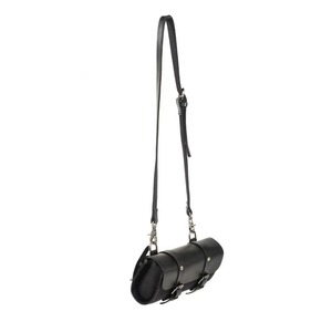 Bolsa de herramientas enrollable de lona negra con correas y hebillas de cuero para uso en exteriores - Product Image 2