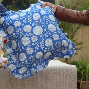 Taies d'oreiller bohèmes florales faites à la main en coton vintage, taille Queen, avec motifs portraits et festifs pour canapé - Product Image 6