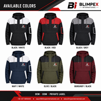 Veste coupe-vent softshell Blimpex à capuche, haute qualité, logo personnalisé, fermeture éclair, service OEM, tissu teint en fil, vêtement d'extérieur pour l'hiver
