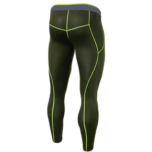 Leggings de compression personnalisés pour hommes, en tissu tricoté Spandex/Polyester, vêtements de sport pour la salle de sport, la remise en forme et la course à pied - Product Image 5