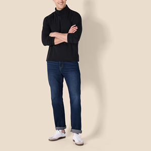 <b>Mens</b> Turtle Neck Shirt Custom Logo And Design Fit Cotton Polyester <b>Stretch</b> Fabric Soft Breathable All Season OEM ODM Service - Product Image 6