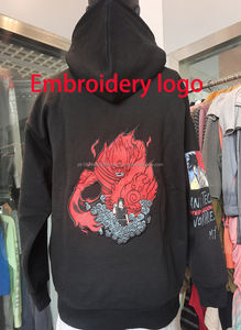 Latest Winter <b>Men's</b> Hoodie Set Custom Logo Graphic Hoodie Oversize 450GSM Fleece Cotton Elastic White and <b>Black</b> Hoodies <b>for</b> <b>Men</b> - Product Image 4