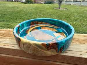 ชามสลัดเรซิ่นอีพ็อกซี่แบบอินเดียทำมือรักษ์โลก งานแกะสลักสำหรับโต๊ะครัว ปรับแต่งได้สำหรับงานปาร์ตี้ บ้านใหม่ - Product Image 5