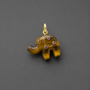 Natural Blue Opal Elephant Pendant Rose Gold Plated Hand Carved Gemstone <b>Animal</b> Charm Healing <b>Crystal</b> Totem Necklace - Product Image 4