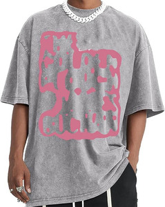 Camiseta Oversize con Lavado Ácido de Moda - Estilo Vintage Streetwear - Camiseta 100% Algodón de Corte Holgado con Bordado Personalizado para Hombre - Product Image 4
