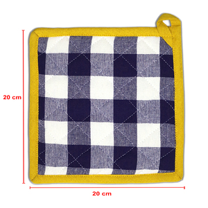Pochons de cuisine 100 % coton résistants à la chaleur, motif à carreaux, fabriqués en Inde, à prix abordable - Product Image 5