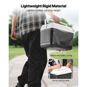 Borsa frigo portatile isolata da 8,5 QT con stampa leopardata, maniglie resistenti e materiale rigido leggero - Product Image 4