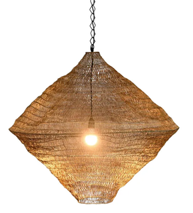 Lustre suspendu en fer tissé fait main, base E27, décoration intérieure, style loft, lampe de plafond - Product Image 2