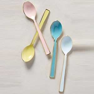 Customizable Color logo Individual Packed Stainless Steel with Enamel Finish Set of 4 Spoon for Home Kitchen and Gift Used - Product Image 2
