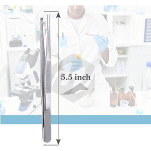 Pince à tissus chirurgicale à dents droites de 5,5 pouces en acier inoxydable de qualité supérieure pour procédures chirurgicales et dissection - Product Image 3