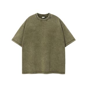 Camiseta Oversize de Última Moda con Diseño Acid Wash, Camiseta Oversize Acid Wash Estilo Hip Hop, Camiseta de Algodón 100% de Alto Gramaje - Product Image 4