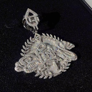 Custom Vintage Iced Out VVS Moissanite Letter <b>Pendant</b> 925 Sterling <b>Silver</b> Hip Hop Men's Custom <b>Initial</b> Jewelry Necklace For Gift - Product Image 5