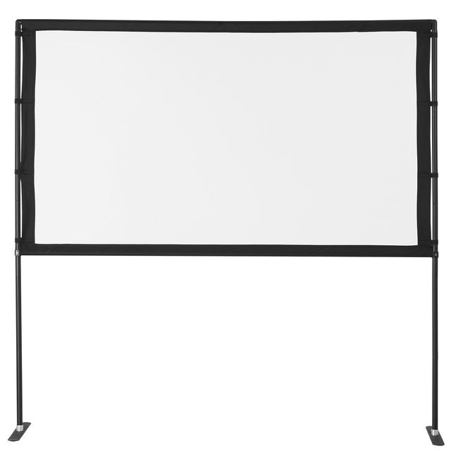 80-Inch 160 Degree Wide Angle 16:9 4K HD Wrinkleless Portable Indoor Outdoor Projector Screen Stand High Projection Screens