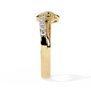 Anillos minimalistas de oro macizo de 14k para mujer con diseño de corazón y diamantes de corte redondo, ideales para regalo, compromiso, aniversario o boda. - Product Image 4