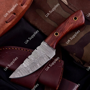 มีดล่าสัตว์แบบใบมีดติดกันเต็มด้าม ปรับแต่งได้ตามความต้องการ (OEM) ใบมีดสแตนเลส ความยาว 203 มม. พร้อมรูสำหรับแขวนเชือก ด้ามไม้ - Product Image 5