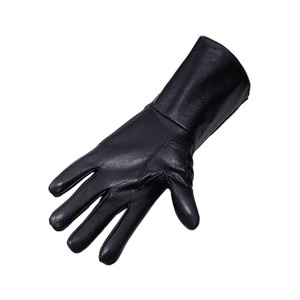 ABRA SPORTS Striped <b>Touchscreen</b> <b>Glove</b> Pure Lambskin Leather Cosplay Gauntlet Long Arm Cuff Liner Traveling - Product Image 5