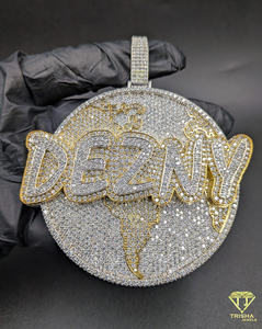 Collar Personalizado con Nombre DEZNY en Plata de Ley 925 con Diamantes, Estilo Hip Hop - Product Image 6