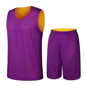 Conjunto de Uniforme de Baloncesto Sublimado Personalizado para Hombres y Jóvenes, Camisetas y Pantalones Cortos de Entrenamiento de Equipo de Tela de Malla Transpirable, Alta Calidad - Product Image 3