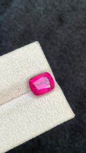 Piedra preciosa de turmalina rubelita natural, corte cojín, piedra suelta afgana, color rosa rojizo intenso, para la elaboración de joyería fina. - Product Image 5