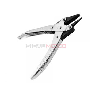 Alicates de acción paralela de 140 mm con punta cóncava redonda para fabricación de joyas, herramientas para doblar, formar y dar forma a alambres, manualidades y trabajos con abalorios - Product Image 1