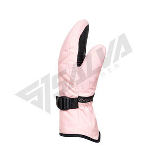Custom Winter Warm Dry Heated Ski Snowboard Waterproof Ice Fishing Season Outdoor Sports Mitt PU Leather Gloves - Product Image 4
