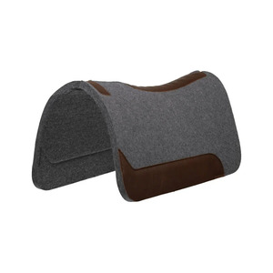 Tapis de selle en feutre de laine naturelle robuste pour chevaux de style western, équitation en ranch, vente en gros directe usine - Product Image 1