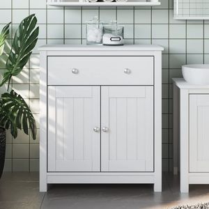 Mobile bagno in legno massiccio bianco Berg 27.4 "x 13.4" x 31.5 "-mobili di qualità per il tuo bagno - Product Image 1