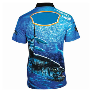 เสื้อโปโลตกปลาของผู้ชายเสื้อตกปลาแบบระเหิดเสื้อตกปลาเสื้อโปโลสีเต็ม - Product Image 6