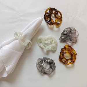 Luxurious Premium Quality Custom Color Chain Link Resin Classic Eco-Friendly Napkin Holder Designer Wedding <b>Party</b> <b>Table</b> - Product Image 2