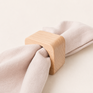 Anillo para Servilletas de Madera Hecho a Mano, Ecológico, Estilo Cuadrado, para Decoración de Mesa de Boda y Hotel - Product Image 3