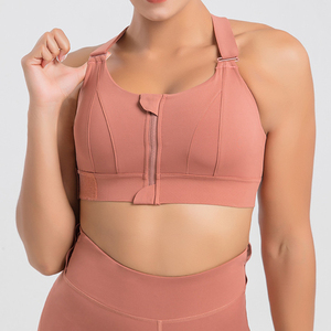High Stretchable Seamless Breathable Women's Yoga Gym Sports Bra Racer <b>Back</b> Four-Way Stretch High Support Athletic Workout - Product Image 5