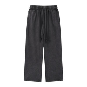 Pantalones Deportivos de Felpa 100% Algodón al por Mayor, de Alta Calidad, con Bolsillo, Personalizados, Lavados con Ácido, Efecto Desteñido por el Sol - Product Image 5