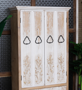 Vintage Solid Wood Wardrobe <b>Armoire</b> Antique Style Bedroom Furniture Eco-Friendly Durable Traditional Design Custom Size - Product Image 3