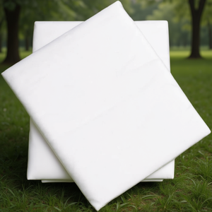 White 210 TC Plain <b>Bed</b> <b>Sheet</b> Set Luxurious Hotel Home Fitted <b>Sheets</b> for <b>Queen</b> & Twin 300TC Flat <b>Bed</b> <b>Sheets</b> with Solid Pattern - Product Image 3