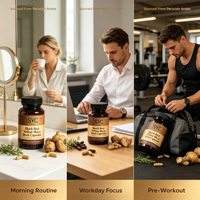 Capsules d'énergie naturelle OEM SYC Brand Maca Root Panax Ginseng pour la santé masculine, formule 10-en-1, 60 capsules
