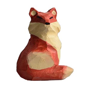 Sculpture de renard en bois d'acajou artisanal - Vente en gros depuis l'Inde - Product Image 2