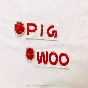 Pendientes Colgantes de Cuentas con Diseño Floral de Pera Bohemio Temática Navideña Ginger Beer, Regalo Unisex de Moda - Product Image 1