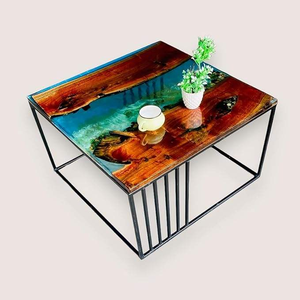 Caja Decorativa de Resina y Madera de Acacia Sólida, Hecha a Mano, Moderna y de Lujo, Personalizable, para Regalos - Product Image 3