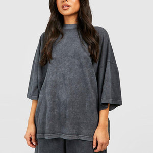 T-shirt décontracté et élégant pour femme, léger et doux, 100 % coton toile respirant, manches courtes, tenue d'été - Product Image 1