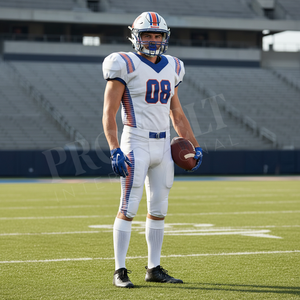 Stretchy Mesh Polyester Football Team Uniform Jersey Pants <b>Set</b> Moisture Wicking Sports Apparel Safety Padded Football Kit OEM - Product Image 3