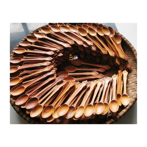 Cuchara de Cocina de Madera de Teca Natural con Logotipo Personalizado |   Juego de utensilios de cocina ergonómicos de madera con mango largo para mayoristas de artículos de cocina - Product Image 4